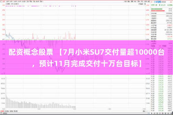 配资概念股票 【7月小米SU7交付量超10000台，预计11月完成交付十万台目标】