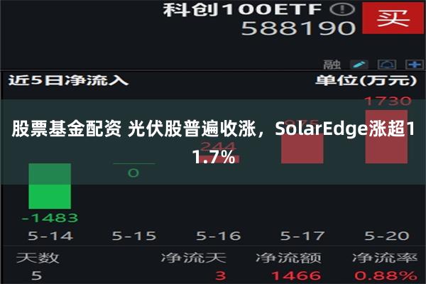 股票基金配资 光伏股普遍收涨，SolarEdge涨超11.7%