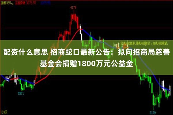 配资什么意思 招商蛇口最新公告：拟向招商局慈善基金会捐赠1800万元公益金